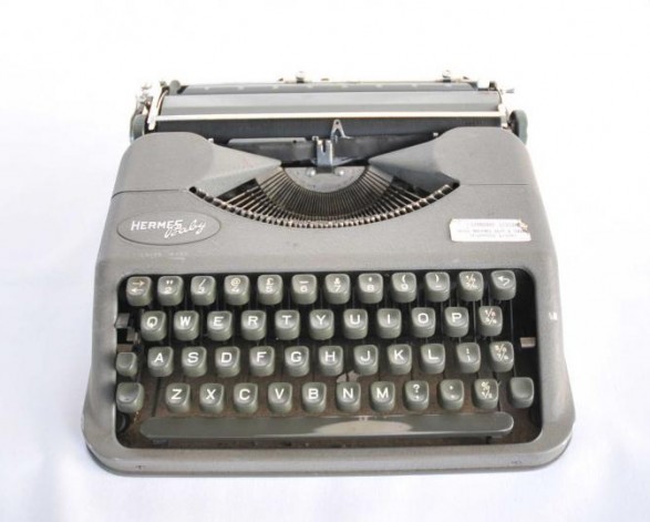 Typewriter. Hermes 'Baby' brand, c. 1950.