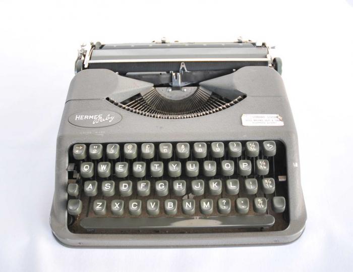 Typewriter. Hermes 'Baby' brand, c. 1950.