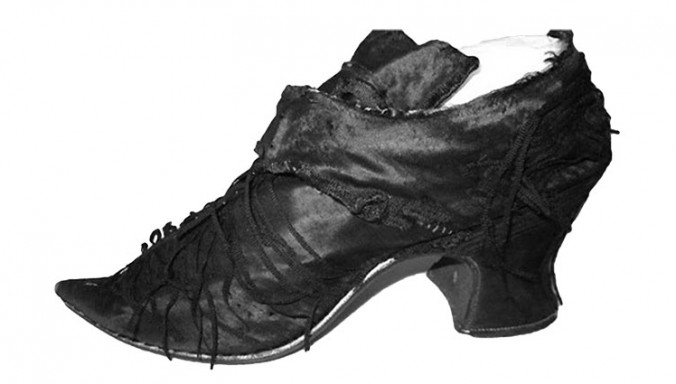 18th century silk shoe