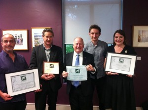 Mick Gentleman MLA with Award winners