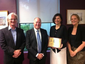 Mick Gentleman MLA with Awards winners.