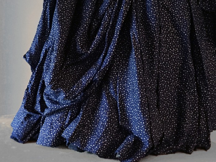 Hem of skirt where seeds were found  Alice Creswick s Day Dress  1880c  Maker Mrs Eeles Collins Street Melbourne  Costume Collection Donor Mrs S Wood gallery image