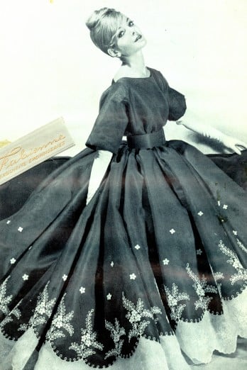 Dress designed by Hall Ludlow  Embroidery by Fabienne  1960 c  Costume Collection gallery image