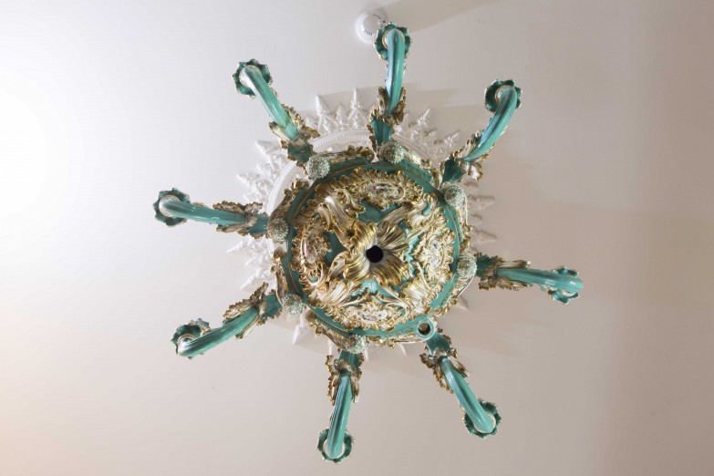 Chandelier  1836 ca  made by Minton  Stoke  England gallery image