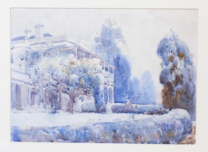 Penleigh Boyd  Como house from the north east  Australia  1910  watercolour gallery image