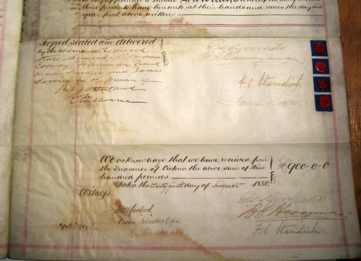 Deed of Settlement for the children of  Sergeant Kennedy and Constable Lonigan  23 July 1880 gallery image