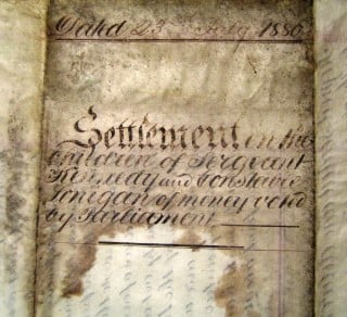 Deed of Settlement for the children of  Sergeant Kennedy and Constable Lonigan  23 July 1880 related image
