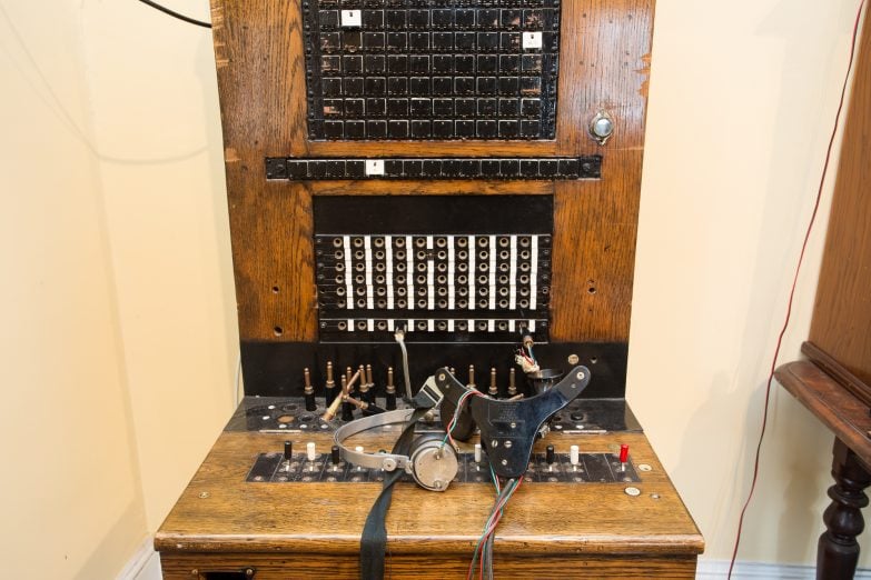 Telephone switchboard ca 1946 gallery image