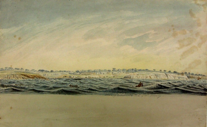 Robert Hoddle Watercolour  Portland Bay Victoria by 1840  gallery image