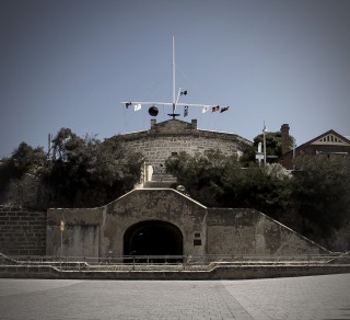 The Fremantle Roundhouse from the west end of High Street