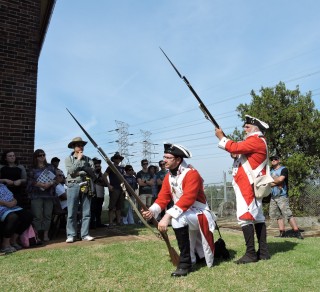Demonstration of musket firing