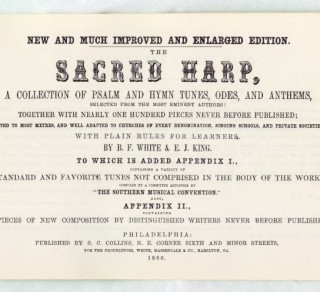 Sacred Harp Hymnal first published 1844