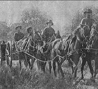 Artillery on the move at Heathcote, 1910