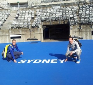 Tennis fans enjoy walk onto Ken Rosewall Arena, August 2015.