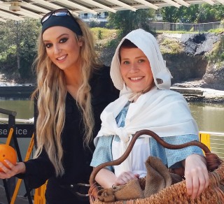 Sarah Pye and fan