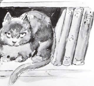 'Suitable apartment for small sized cat'. Norman Lindsay