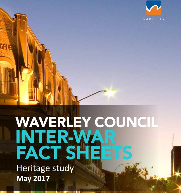 Publications – Waverley InterWar Fact Sheets