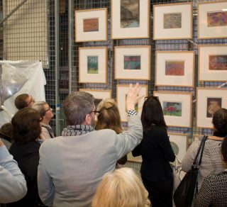 Viewing the artworks in the Carrolup Collection