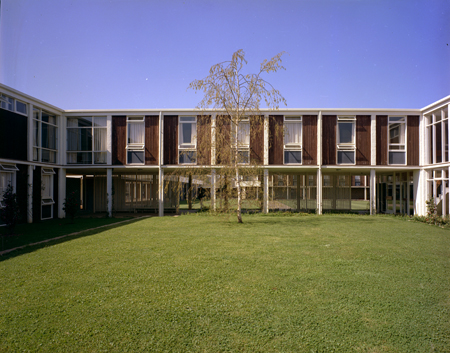 The South Court quadrangle looking towards the main court