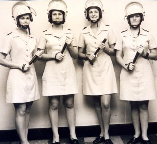 The Queensland Police Force Public Order Squad, ready for action in 1974.