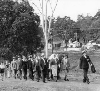 We promise our guided walk will be far more relaxed than this 1954 ANZAC Day March by Wooroloo locals.
