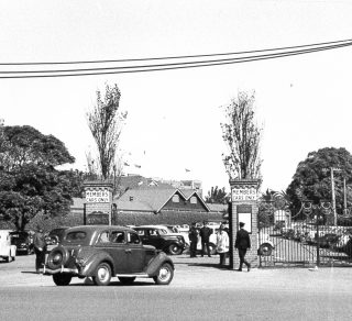 Randwick Racecourse entrance, 1948, unknown photographer