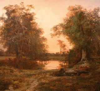 Louis Buvelot Sunset at Coleranie 1874 Warrnambool Art Gallery collection related image