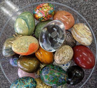 These beautiful glass eggs are part of the collections exhibit and will be displayed in the front foyer of the museum for the Open Day event related image