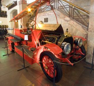Fire Pump converted from a 1911 Pierce Arrow Touring Car originally owned by Dame Nellie Melba related image