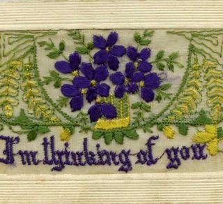 WWI embroidered postcard related image