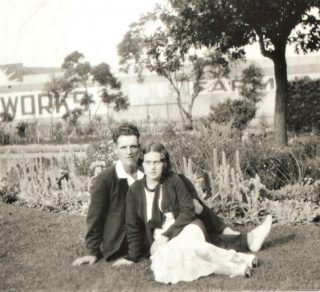 Relaxing in the Gardens David Stuchbery and Jeannie Gray 1935 related image