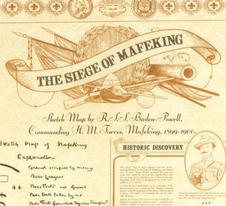 Relief map of Mafeking drawn by Robert Baden Powell related image