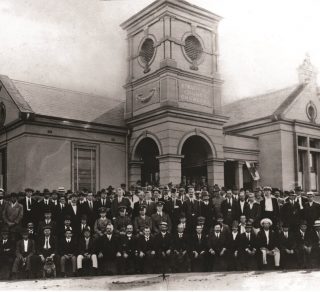 Strathfield Homebush Rifle Club outside Strathfield Council Chambers 1915 related image