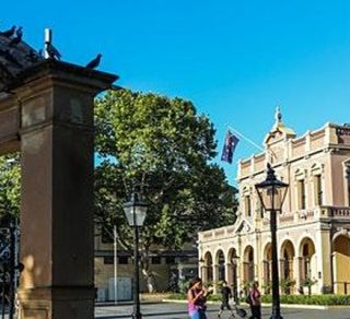 Parramatta Town Hall with Royal Memorial Gate related image