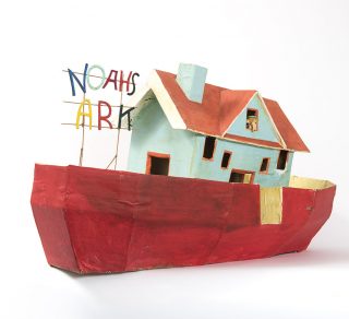 Papier mache mask worn by members of the Friends of Luna Park during their protest against the development of the Park in 1990 related image