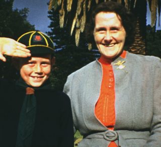 Amateur filmmaker from Adelaide George Bolton filmed messages from soldiers of families during WWII including this boy scout Footage was sent to the soldiers at Tobruk and other battlefronts related image