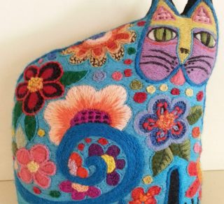 Crewel Embroidery Cat related image