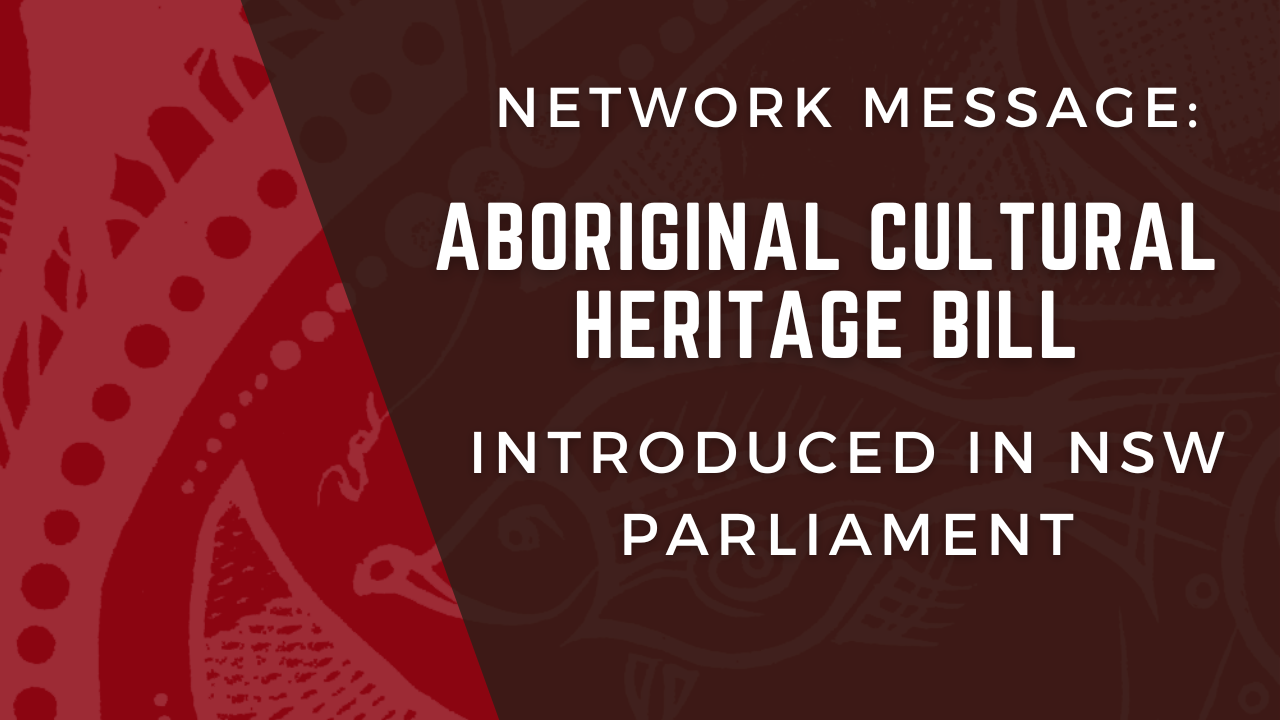 Aboriginal Cultural Heritage non-government Bill