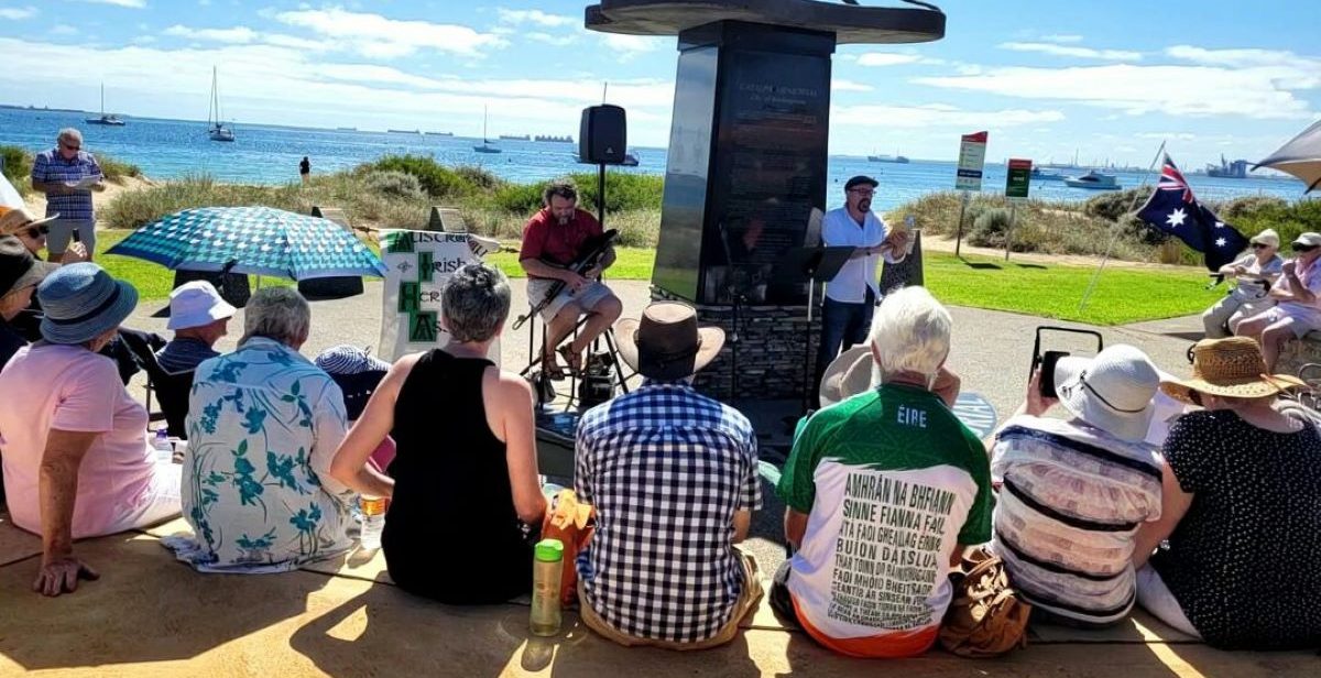 Ormonde Waters and Mike Sheehy perform at Catalpa Memorial
