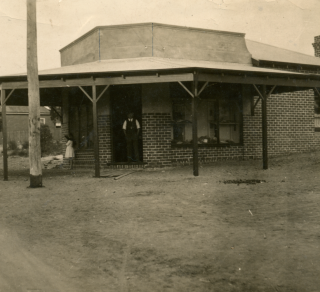 Winner Helen Hall 2019 Local History Photographic Com Wilson Family Shop with father Charlie Wilson cnr Gt Eastern Hwy and Norwood March 1922 related image