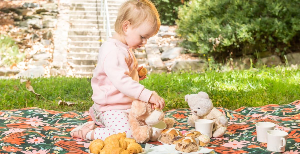 Teddy Bears' Picnic outside the Emerald Museum