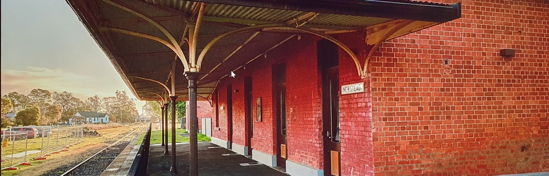 On the platform: Newstead Railway Station