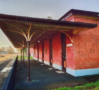 On the platform Newstead Railway Station related image