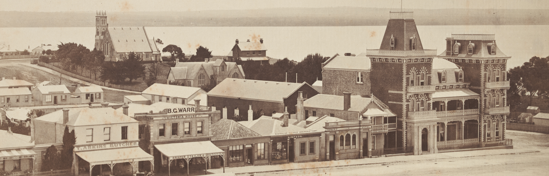 Western streetscape Hesse St Queenscliff 1881