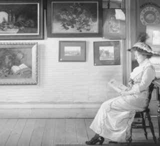 Painting Harold Herbert Castlemaine Art Gallery and Museum detail 1931 watercolour 41 3 x 52 7 cm Gift of the artist 1931 Collection Castlemaine Art Museum Photograph Elsie Barlow att Adolphus Verey c1912 Credit Adolphus Verey Photographic Collection related image