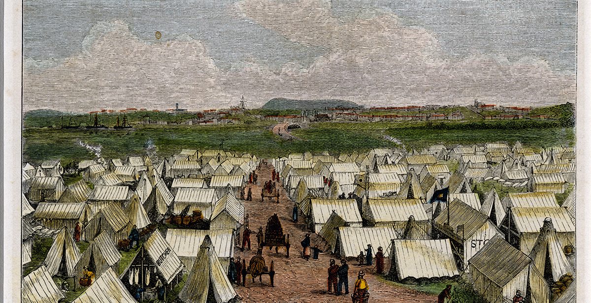 Canvas Town, South Melbourne c.1852, Port Phillip City Collection.