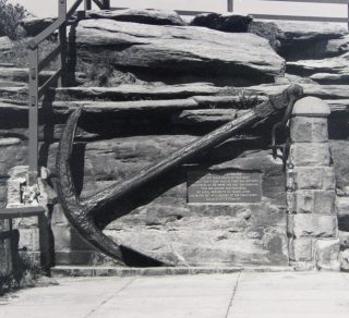 A salvaged anchor of the Dunbar mounted as a memorial at South Head Woollahra Digital Archive MM000050 related image