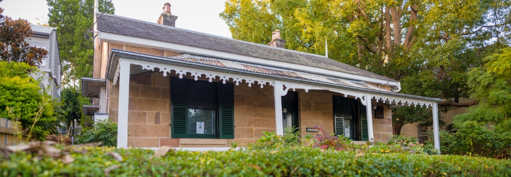 A heritage sandstone cottage.