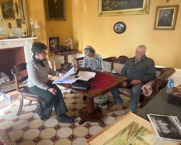 Neville McKinnell oral history underway in the Clarendon drawing room