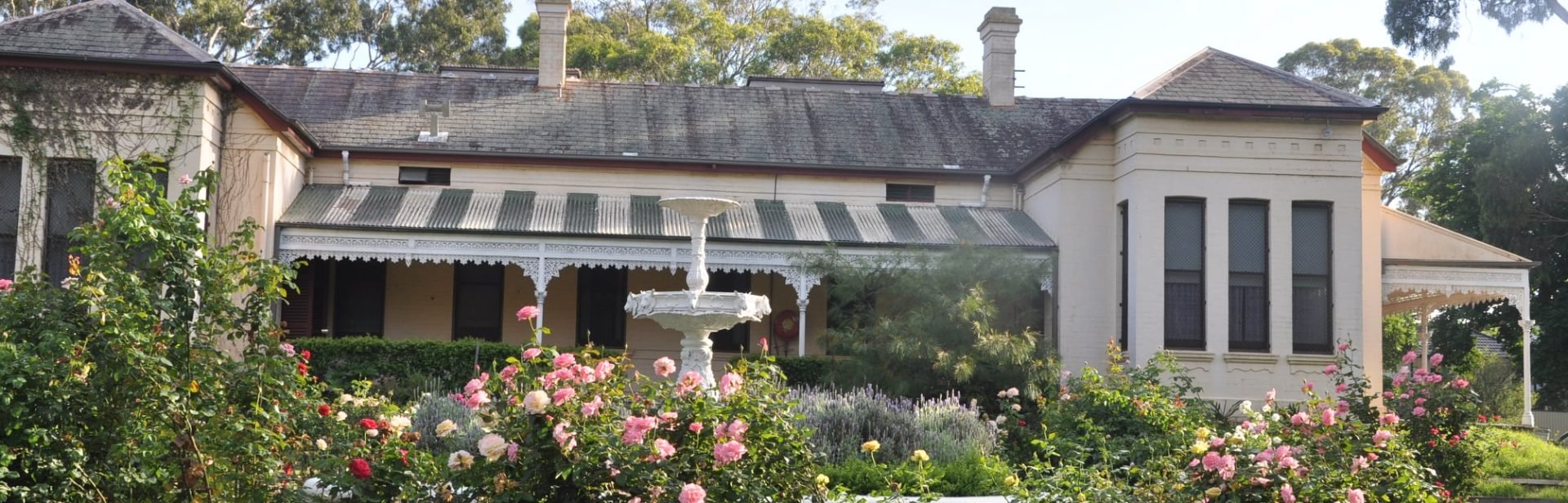 Linnwood Rose Garden on South side of house